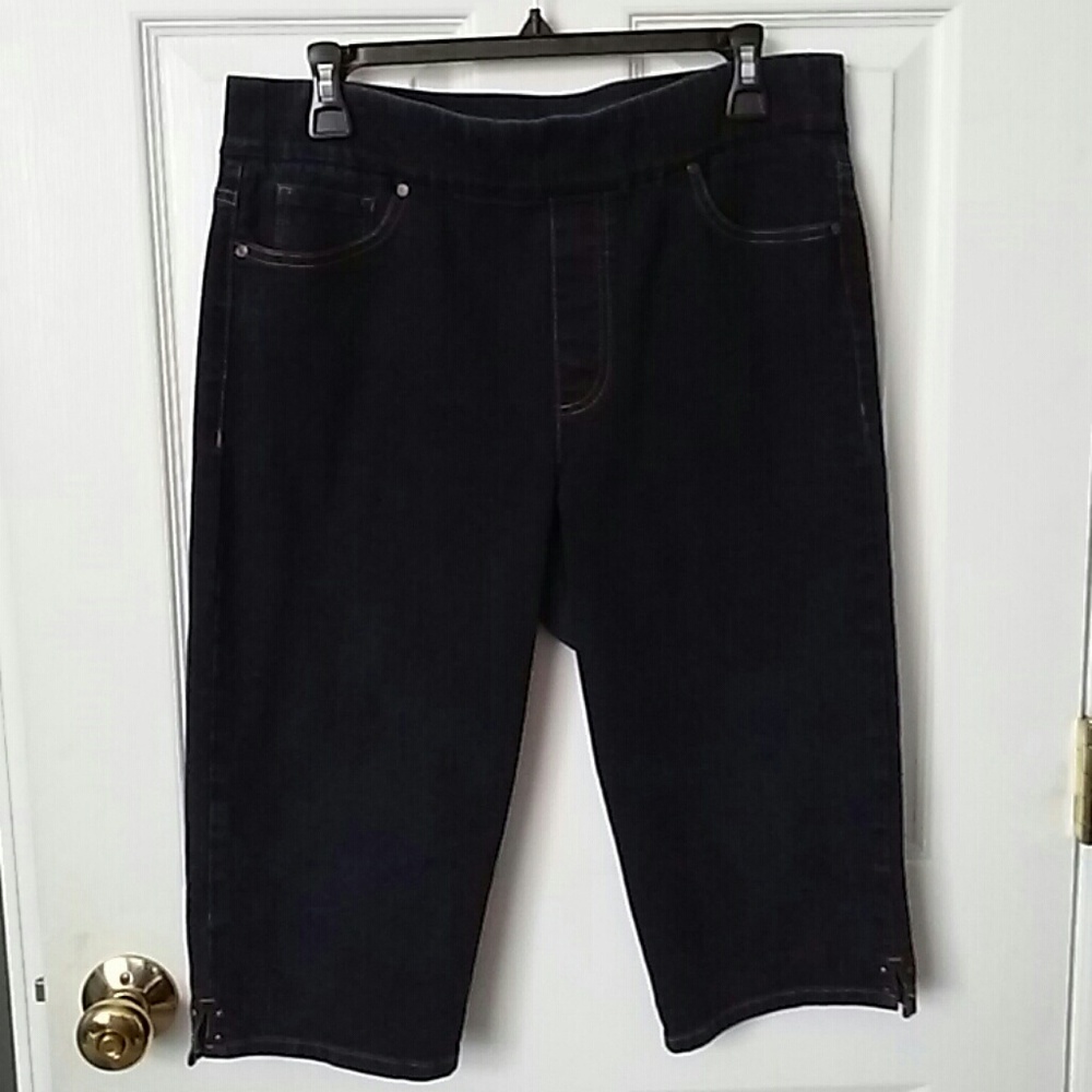 Gently. Loved Gloria Vanderbilt below the knee